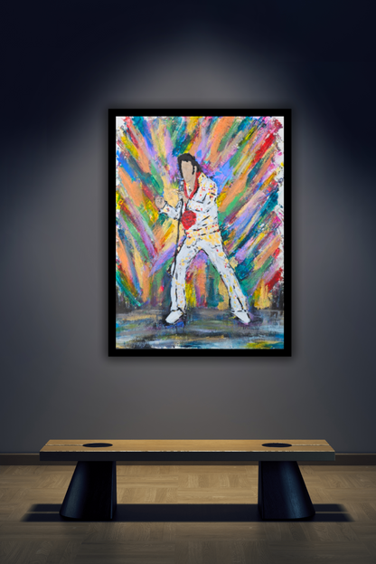 Elvis A3 HAND EMBELLISHED Limited Edition Prints (ONLY 15) Framed